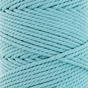 Bobina de cordón de algodón para macramé de 3 mm - Turquesa x100m
