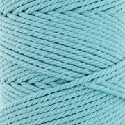 Bobina de cordón de algodón para macramé de 3 mm - Turquesa x100m