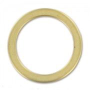 Aro 18 mm Dorado con oro fino satinado x1