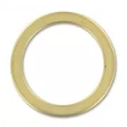 Aro 18 mm Dorado con oro fino satinado x1