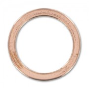 Aro 18 mm Dorado con oro fino rosa x1
