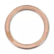 Aro 18 mm Dorado con oro fino rosa x1