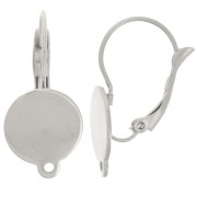 Ganchos pendientes 25 mm para cabujón 12 mm - Acero inoxidable 304 x2|raw }}