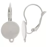 Ganchos pendientes 25 mm para cabujón 12 mm - Acero inoxidable 304 x2