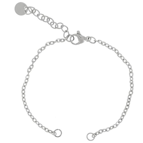 Forçat pulsera de malla, limado 2 mm para espaciador - Acero inoxidable 304 x15cm