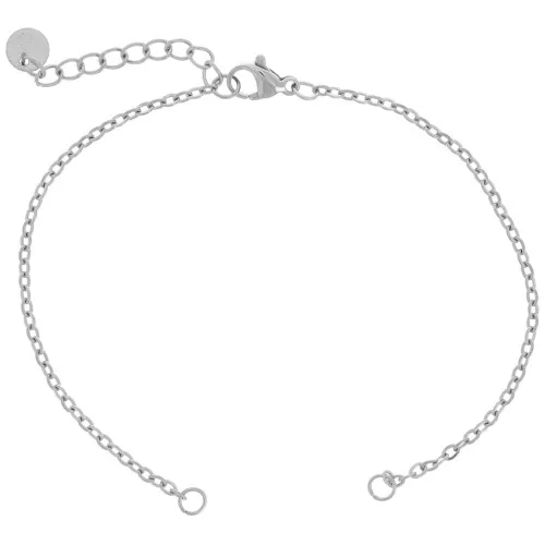 Forçat pulsera de malla, limado 2 mm para espaciador - Acero inoxidable 304 x18cm