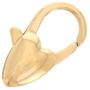 Cierre de langosta en forma de corazón de 20 mm - acero inoxidable dorado 304 x1|raw }}