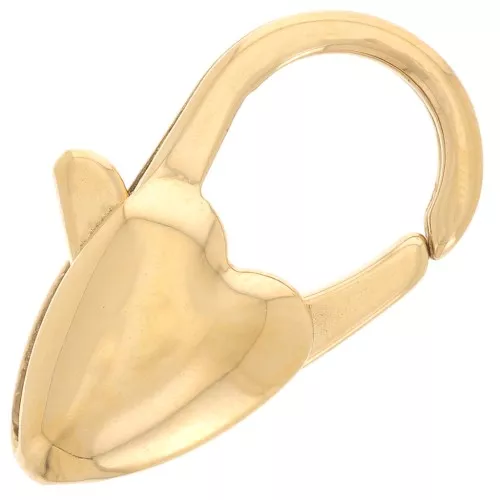 Cierre de langosta en forma de corazón de 20 mm - acero inoxidable dorado 304 x1