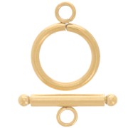 Cierre en T para pulsera o collar de 16 mm - Acero inoxidable dorado 304 x1