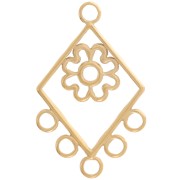 Colgante araña de diamantes 32x20 mm y 5 anillos cerrados - Acero inoxidable 304 Doradox1|raw }}