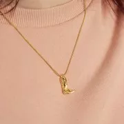 Colgante bota vaquera Santiag 22x14 mm - Dorado con oro fino x1