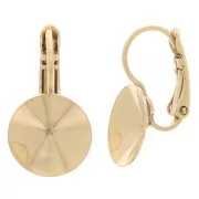 Ganchos cerrados soporte cabuchón 1122 Rivoli 12 mm dorado x2