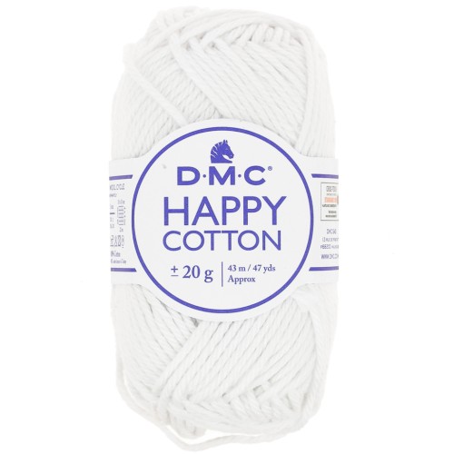 Happy Cotton DMC - especial amigurumi - Blanco (n°762) x43m