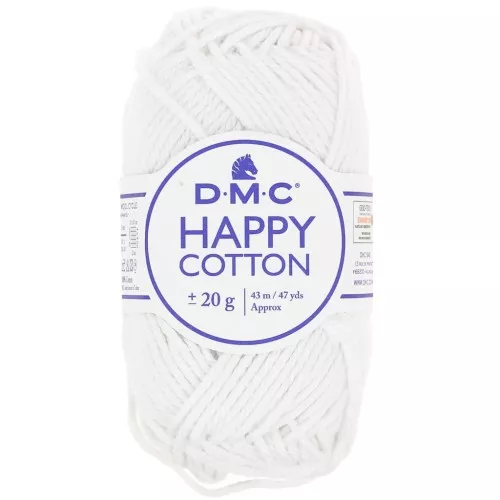 Happy Cotton DMC - especial amigurumi - Blanco (n°762) x43m