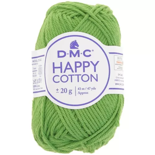 Coton Happy Cotton DMC - spécial amigurumi - Vert prairie (n°780) x43m