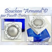 Tapón decorativo cuadrado de madera - Bouchon Leo par Puca® 51x45 mm a personalizar x1