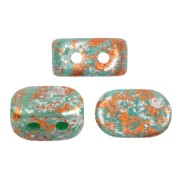 Cuentas de vidrio Lipsi® de Puca® 4x6 mm - Verde Turquesa Opaco Tweedy x10g|raw }}