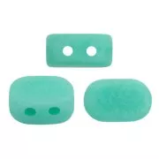 Cuentas de vidrio Lipsi® de Puca® 4x6 mm - Verde Turquesa Opaco Mate x10g
