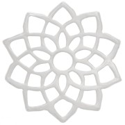 Espaciador de chakra nº 7 - Coronal - 15 mm - Plateado fino x1