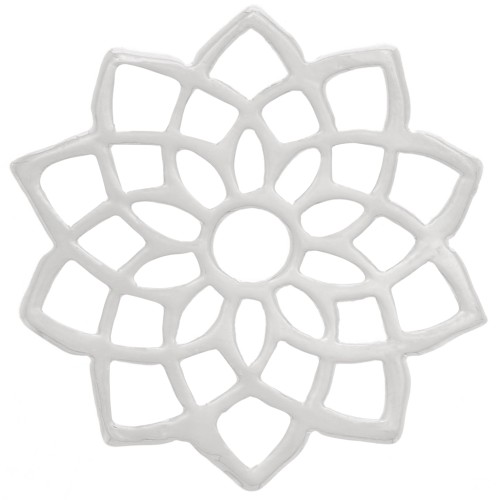 Espaciador de chakra nº 7 - Coronal - 15 mm - Plateado fino x1