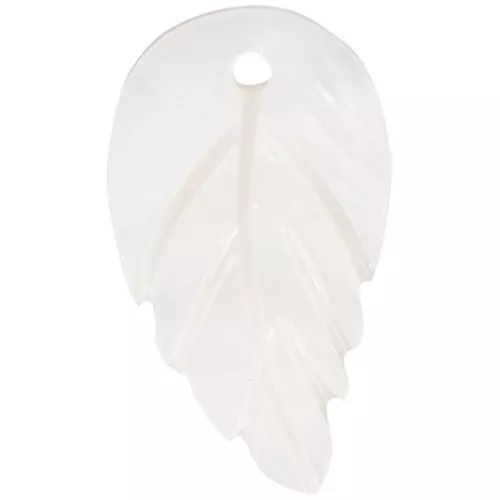 Colgante de concha de hoja 21x12 mm - Natural x1