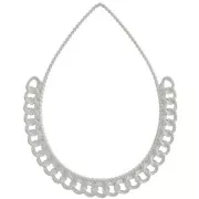 Colgantes de gota con cadena 38x30,5 mm - acero inoxidable 304L x2