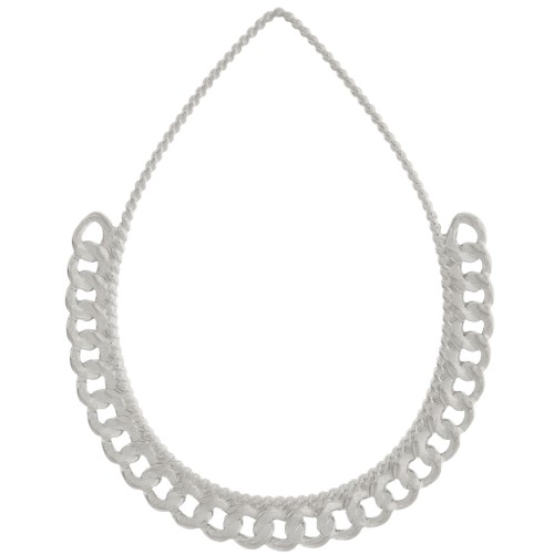 Colgantes de gota con cadena 38x30,5 mm - acero inoxidable 304L x2