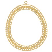 Colgantes ovalados irregulares 35x30 mm - Acero inoxidable 316L dorado x2|raw }}