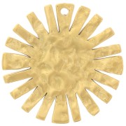 Colgante sol martillado de 15 mm - acero inoxidable dorado 316L x1