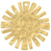 Colgante sol martillado de 15 mm - acero inoxidable dorado 316L x1