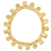 Colgante irregular 21x19 mm con bolitas - Acero inoxidable 316L dorado x1|raw }}