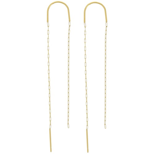 Forçat pendientes de eslabones de cadena 50 + 60mm 304 acero inoxidable dorado x2