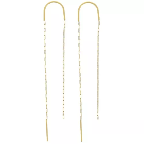 Forçat pendientes de eslabones de cadena 50 + 60mm 304 acero inoxidable dorado x2