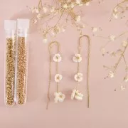 Forçat pendientes de eslabones de cadena 50 + 60mm 304 acero inoxidable dorado x2