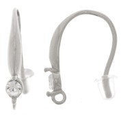 Pendientes de diseño de 18 mm con óxido de circonio - Acero inoxidable 304L x2|raw }}