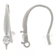 Pendientes de diseño de 18 mm con óxido de circonio - Acero inoxidable 304L x2