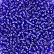 Cuentas de Rocalla Preciosa 11/0 de 2 mm - Sapphire Silver Lined x20 g