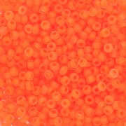 Cuentas de Rocalla Preciosa 11/0 de 2 mm - - Naranja fluorescente mate x 20 g