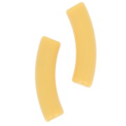 Perlas tubo curvadas de acrílico opaco 32x8 mm - Ocre x6