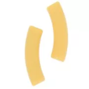 Perlas tubo curvadas de acrílico opaco 32x8 mm - Ocre x6