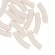 Denim - Perlas tubo curvadas de acrílico opaco 32x8 mm - Nude x6 Perlas tubo curvadas de acrílico opaco 32x8 mm - Nude x6