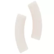 Perlas tubo curvadas de acrílico opaco 32x8 mm - Nude x6