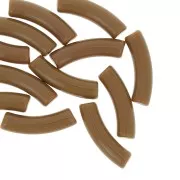 Marrón - Perles tube incurvé en acrylique opaque 32x8 mm - Marron x6 Perles tube incurvé en acrylique opaque 32x8 mm - Marron x6