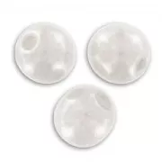Cuentas redondas 4 mm Chalkwhite Ceramic Look x50