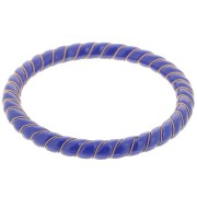 Collar pulsera trenzado de resina opaca con alambre de oro 64 mm - Azul oscuro x1|raw }}