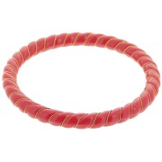 Collar pulsera trenzado de resina opaca con alambre de oro 64 mm - Rojo oscuro x1