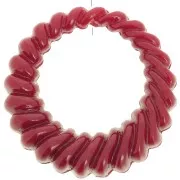 Colgante - Dije - Colgante redondo hueco retorcido 29 mm resina opaca - Burdeos x1 Colgante redondo hueco retorcido 29 mm resina opaca - Burdeos x1