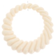 Colgante redondo hueco trenzado de resina opaca 29 mm - Crudo x1|raw }}