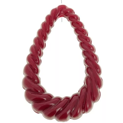 Colgante gota hueca retorcida 36x24,5 mm en resina opaca - Burdeos x1