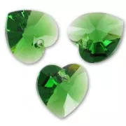 Corazón PureCrystal 6228 14,4x14 mm Dark Moss Green x1